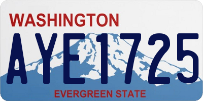 WA license plate AYE1725