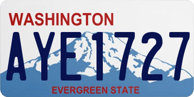 WA license plate AYE1727