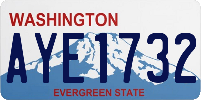 WA license plate AYE1732