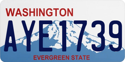 WA license plate AYE1739