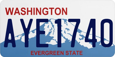 WA license plate AYE1740