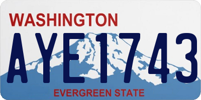 WA license plate AYE1743