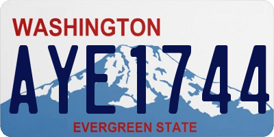 WA license plate AYE1744