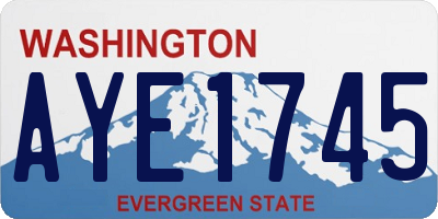 WA license plate AYE1745