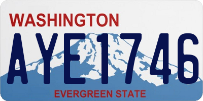 WA license plate AYE1746
