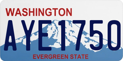 WA license plate AYE1750