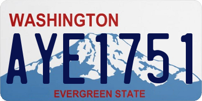 WA license plate AYE1751