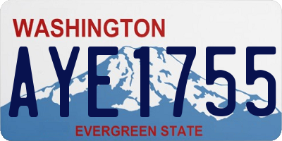 WA license plate AYE1755
