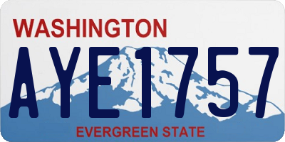 WA license plate AYE1757
