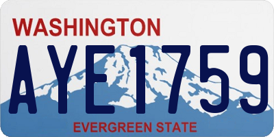 WA license plate AYE1759