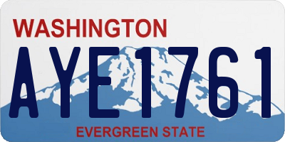 WA license plate AYE1761