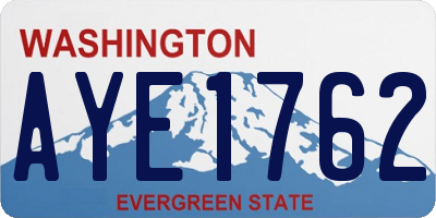 WA license plate AYE1762