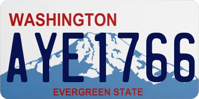 WA license plate AYE1766