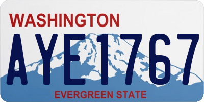 WA license plate AYE1767