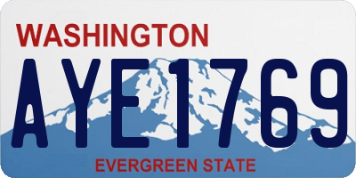 WA license plate AYE1769
