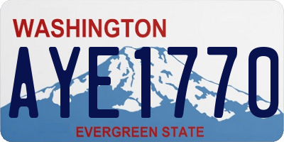 WA license plate AYE1770