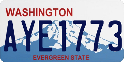 WA license plate AYE1773