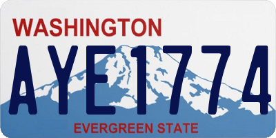 WA license plate AYE1774