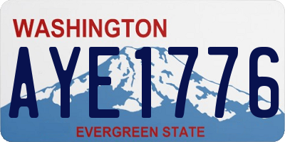 WA license plate AYE1776