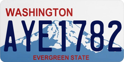 WA license plate AYE1782