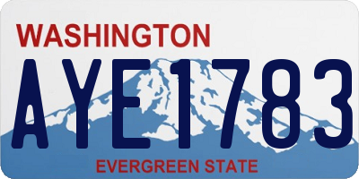WA license plate AYE1783