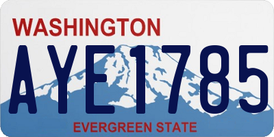 WA license plate AYE1785