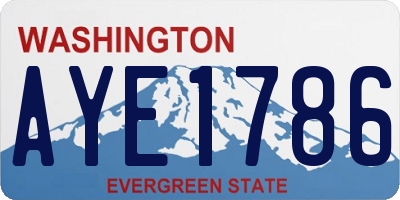 WA license plate AYE1786