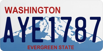 WA license plate AYE1787