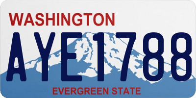 WA license plate AYE1788