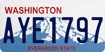 WA license plate AYE1797