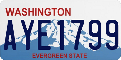 WA license plate AYE1799