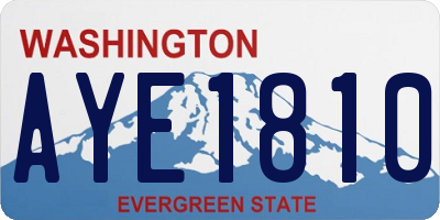 WA license plate AYE1810