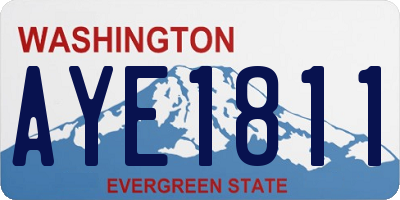 WA license plate AYE1811