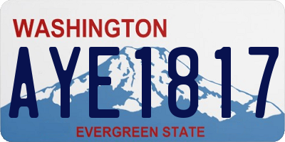 WA license plate AYE1817