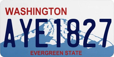 WA license plate AYE1827