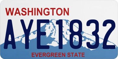 WA license plate AYE1832