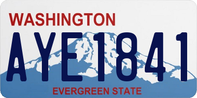 WA license plate AYE1841