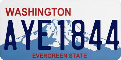 WA license plate AYE1844