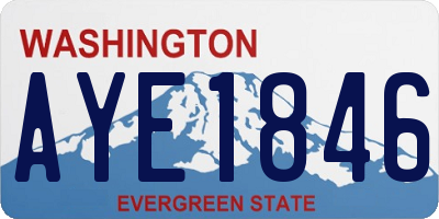 WA license plate AYE1846