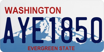 WA license plate AYE1850