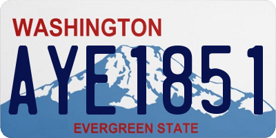 WA license plate AYE1851