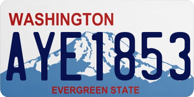 WA license plate AYE1853