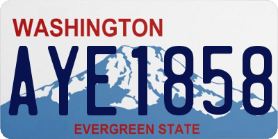 WA license plate AYE1858