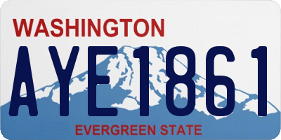 WA license plate AYE1861