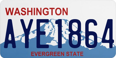 WA license plate AYE1864