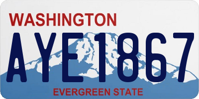 WA license plate AYE1867