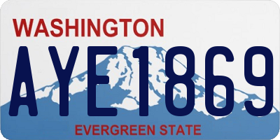 WA license plate AYE1869