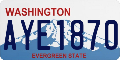 WA license plate AYE1870