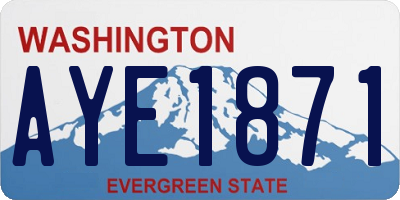 WA license plate AYE1871