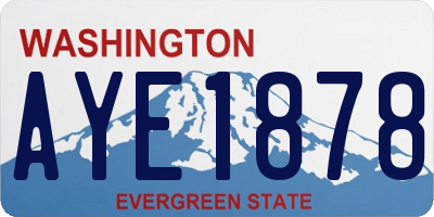 WA license plate AYE1878